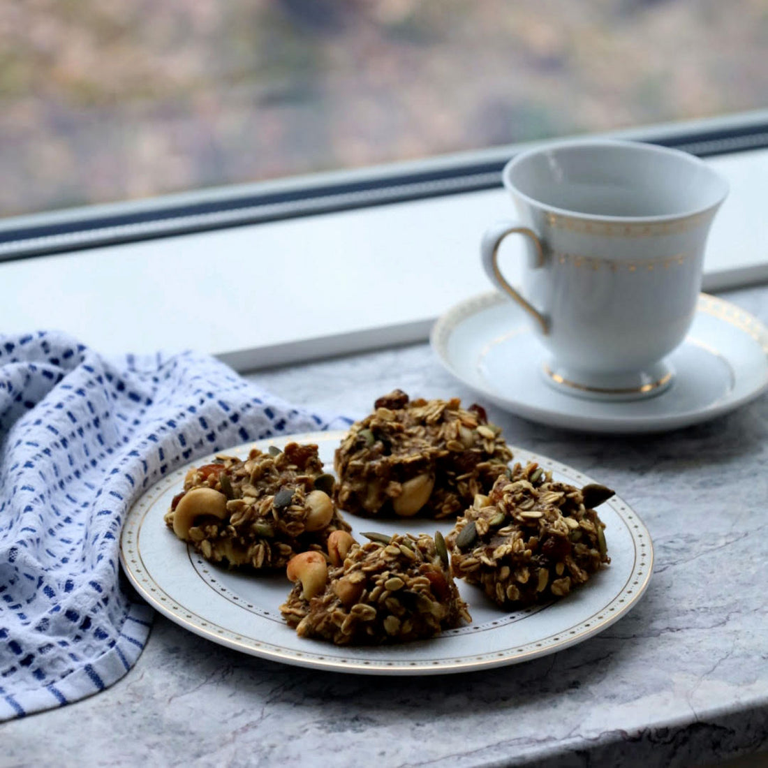 Soft Oat Cookies with Nuts and Dried Fruits