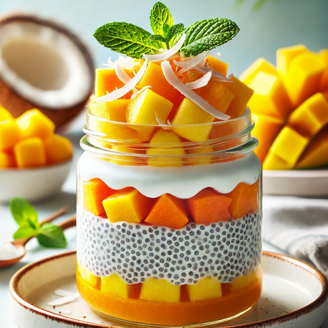Tropical Chia Pudding Parfait
