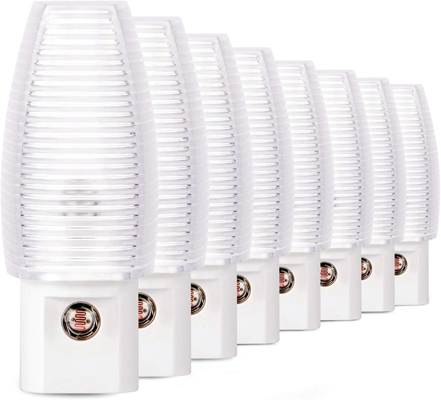 8 Pack Plug in Night Light, Warm White LED Nightlight, Dusk to Dawn Sensor, Kids, Nursery, Bedroom, Bathroom,Hallway, Stairs, Kitchen