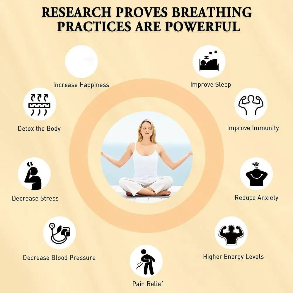 Stainless Steel Mindful Breathing Necklace for Anxiety Relief for Breathing Exercises Mindful Anapana Breathing Necklace