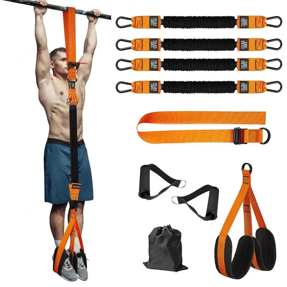 Professional-Grade Pull-Up Band Heavy Duty Pull-Up Assistance Band Set with Adjustable Foot for Home Gym Workout for Bar