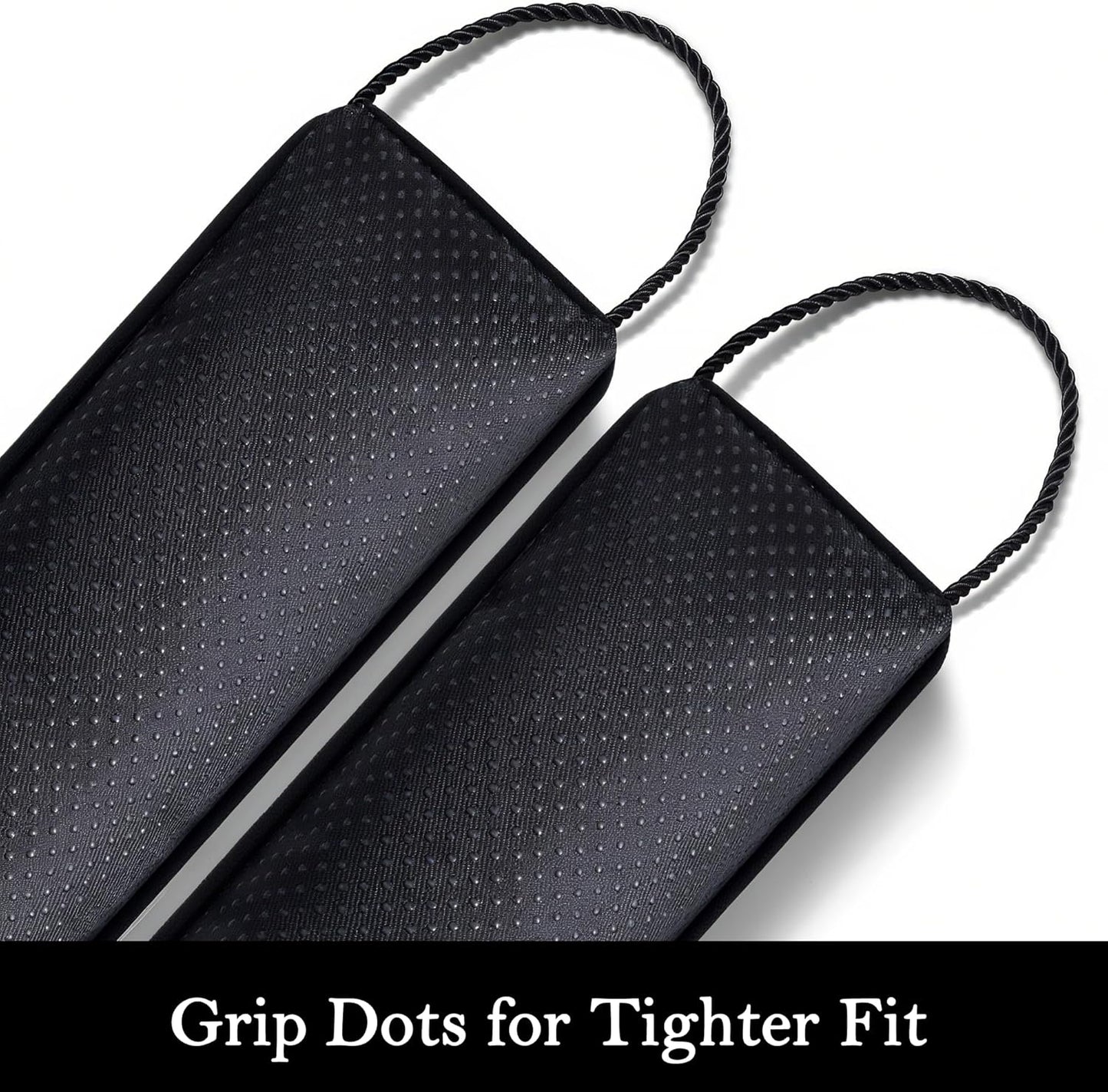 38" Door Draft Stopper Blocks Hot Cold Air with Removable Washable Cover for Gaps up to 3", All-Season Noise and Wind Seal for the Bottom of Door and Window, Black