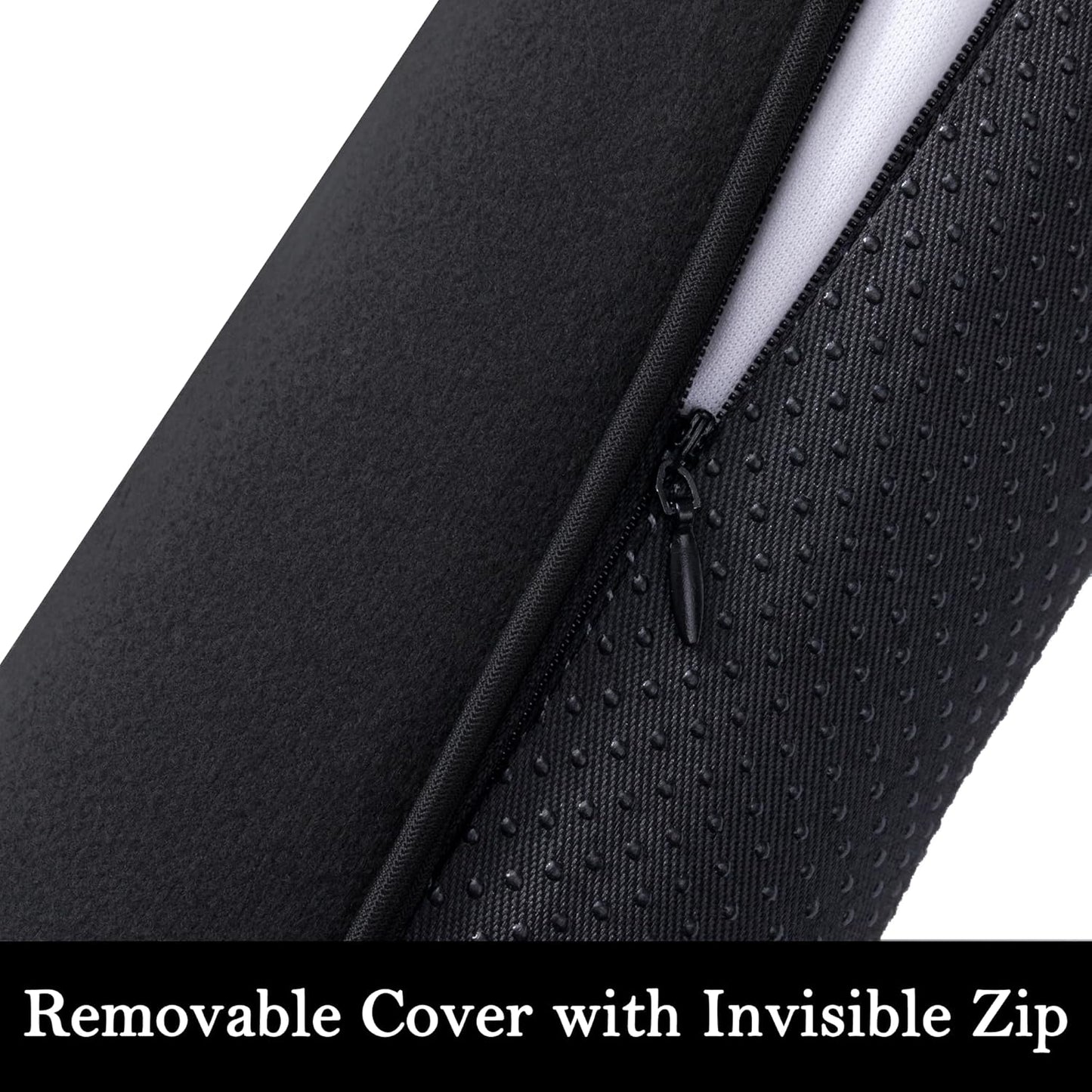 38" Door Draft Stopper Blocks Hot Cold Air with Removable Washable Cover for Gaps up to 3", All-Season Noise and Wind Seal for the Bottom of Door and Window, Black