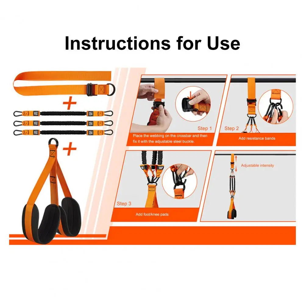 Professional-Grade Pull-Up Band Heavy Duty Pull-Up Assistance Band Set with Adjustable Foot for Home Gym Workout for Bar
