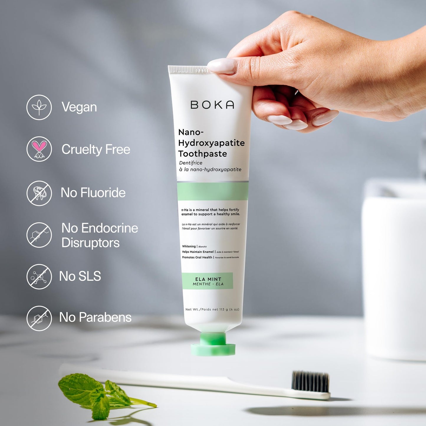 Boka Fluoride Free Toothpaste Nano Hydroxyapatite