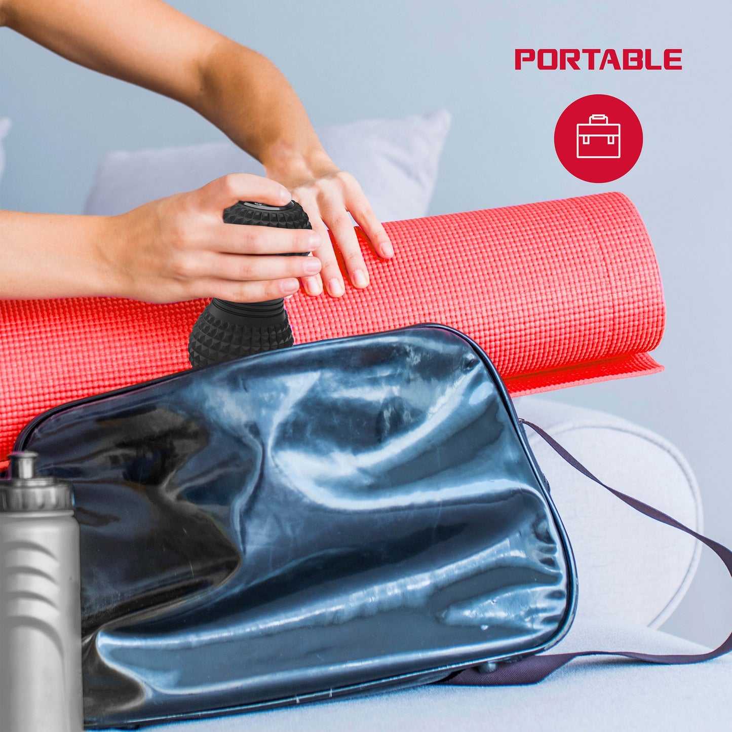 Vibrating Roller, Rechargeable Lightweight Massage Roller with Multiple Vibrating Speeds