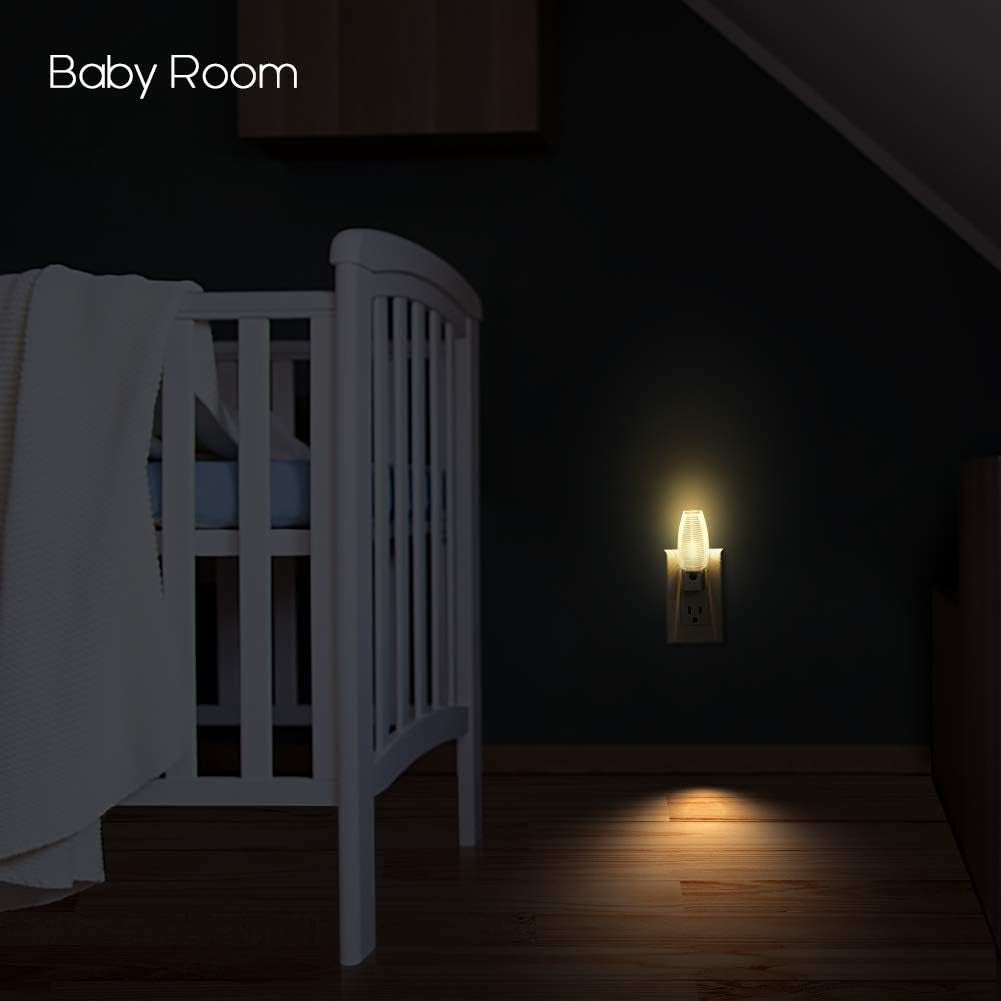 8 Pack Plug in Night Light, Warm White LED Nightlight, Dusk to Dawn Sensor, Kids, Nursery, Bedroom, Bathroom,Hallway, Stairs, Kitchen