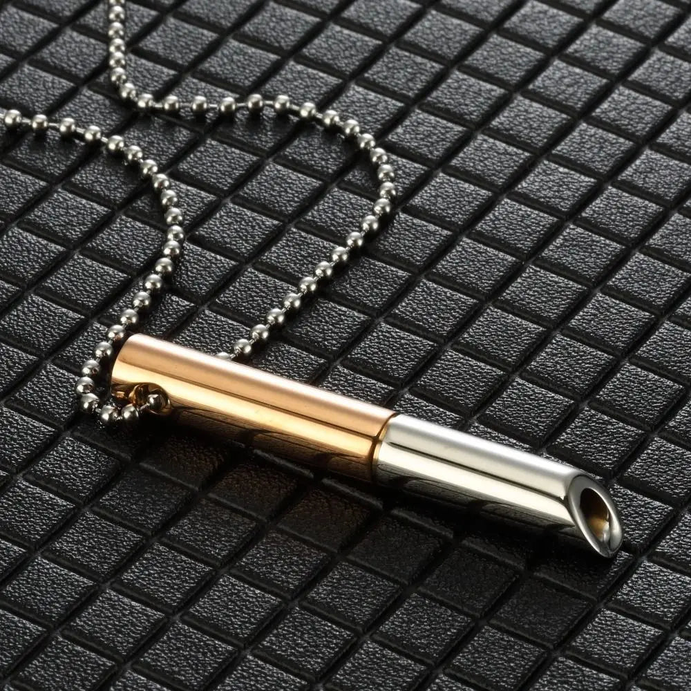 Stainless Steel Mindful Breathing Necklace for Anxiety Relief for Breathing Exercises Mindful Anapana Breathing Necklace