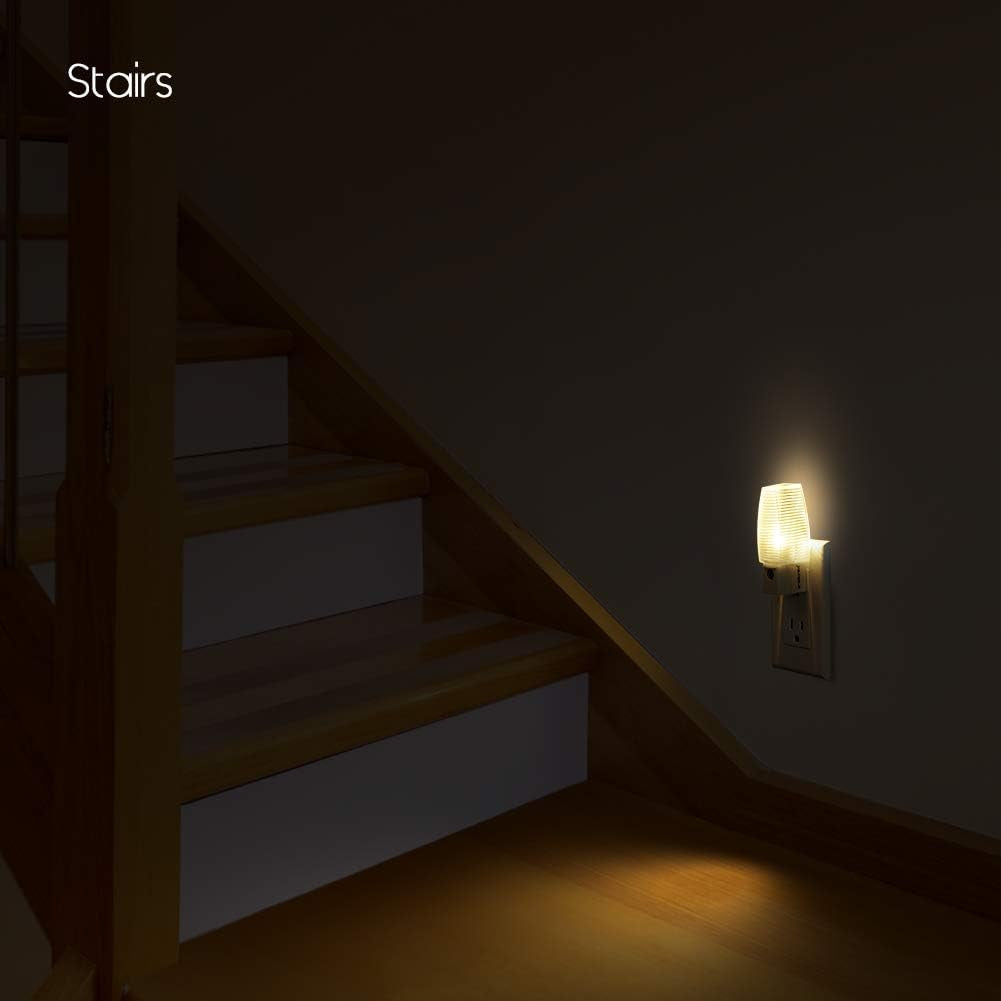8 Pack Plug in Night Light, Warm White LED Nightlight, Dusk to Dawn Sensor, Kids, Nursery, Bedroom, Bathroom,Hallway, Stairs, Kitchen
