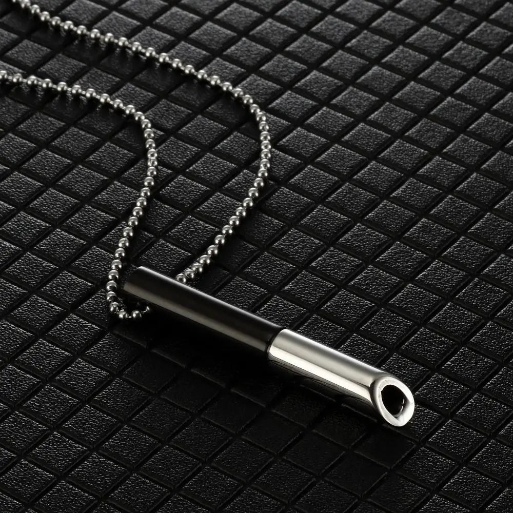 Stainless Steel Mindful Breathing Necklace for Anxiety Relief for Breathing Exercises Mindful Anapana Breathing Necklace