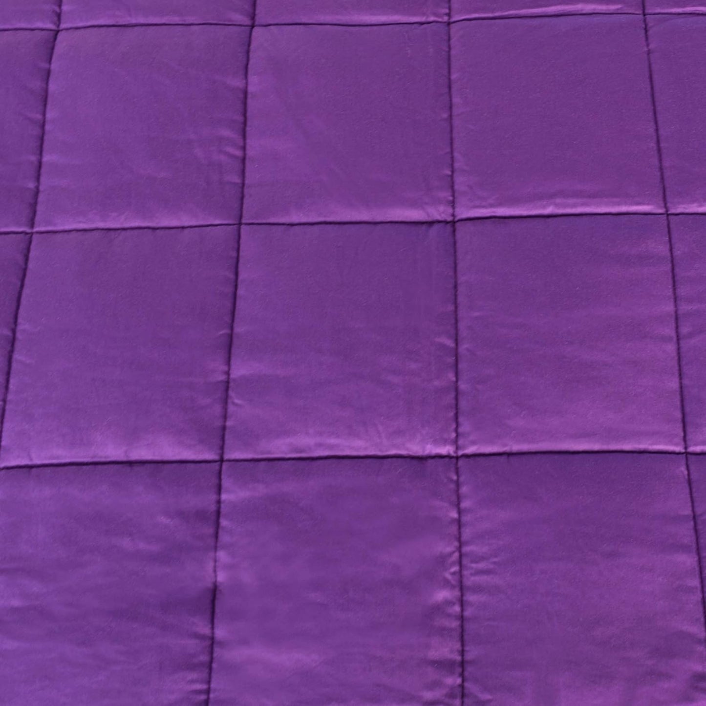 Ultra Soft Cooling100% Cotton Weighted Blanket Contemporary Design Quilted Bedspread (Purple, Weighted Blanket 15 Lb - 48X72)