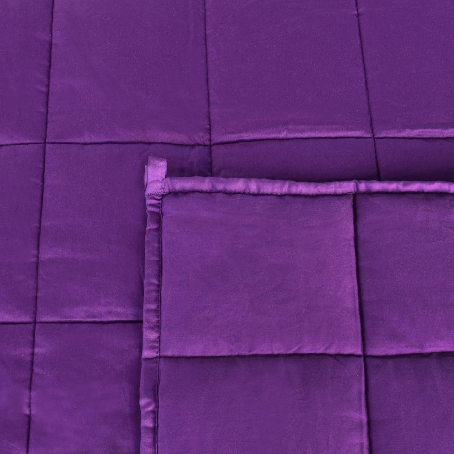 Ultra Soft Cooling100% Cotton Weighted Blanket Contemporary Design Quilted Bedspread (Purple, Weighted Blanket 15 Lb - 48X72)