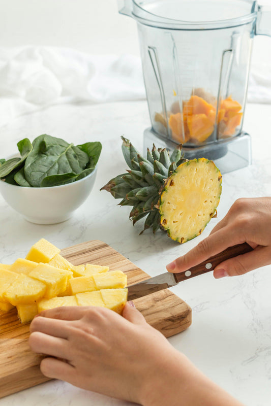 Golden pineapple-turmeric wellness cocktail