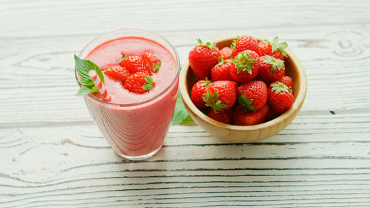 Revitalizing strawberry-coconut energy smoothie