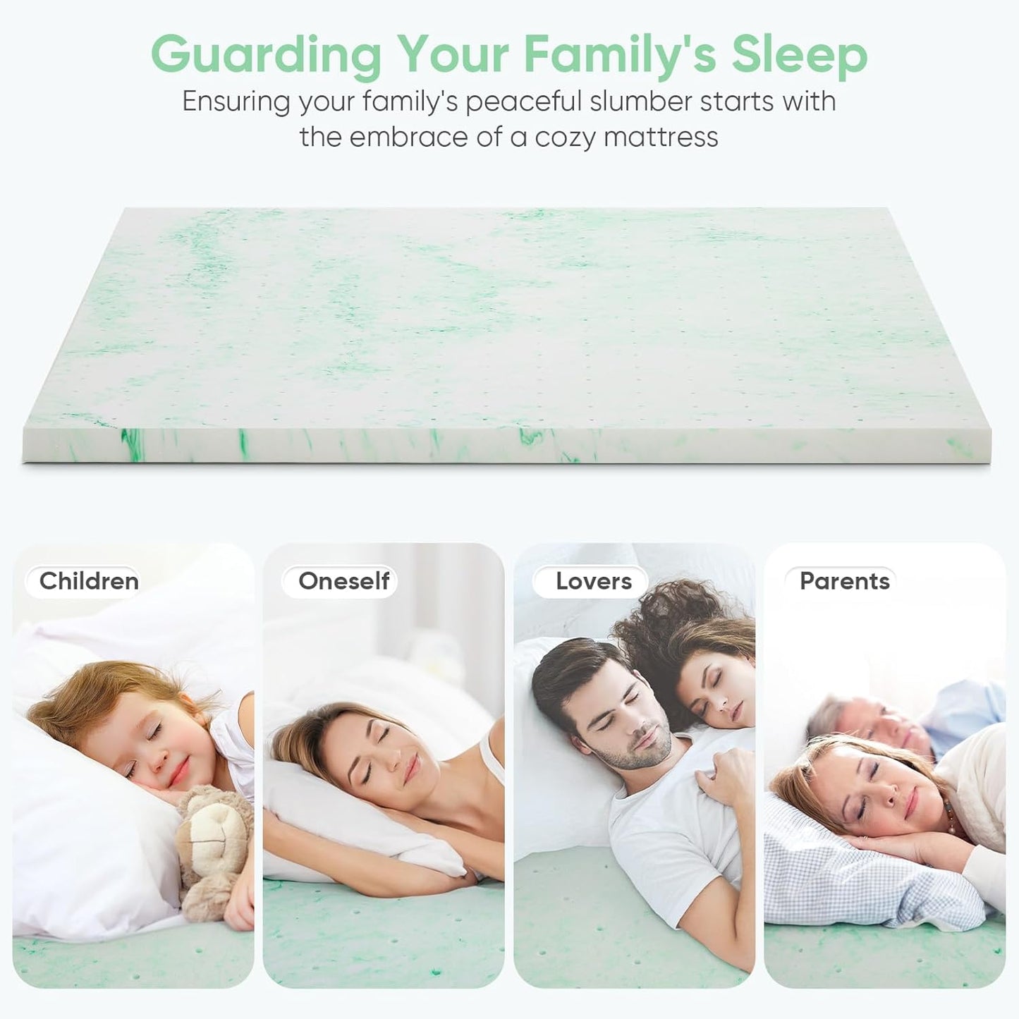 2 Inch Twin XL Memory Foam Mattress Topper,Memory Foam Dorm Xlong Single Mattress Pad Twin Extra Long Gel Infused Mattress
