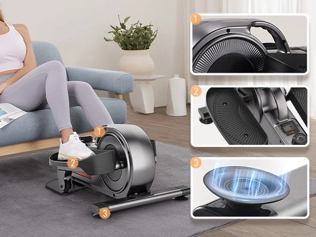 under Desk Elliptical Portable Pedal Exerciser Equipment for Senior Leg Workout Home Office Fitness