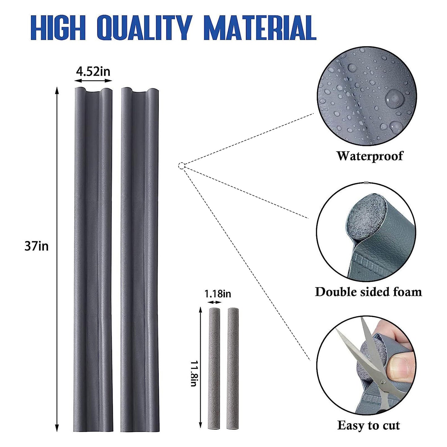 Door Bottom Seal Strip Stopper under Door Draft Guard Stopper Soundproof Strip