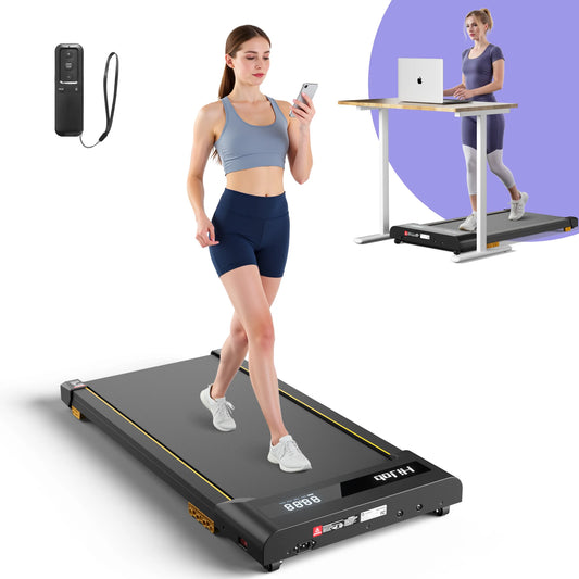 Walking Pad, under Desk Treadmill 300 Lb Capacity, 3 in 1 Portable Treadmill with 2.5HP Quiet Motor, Speed Range 0.4~6Mph, LED Display Treadmills for Home Office Walking/Running