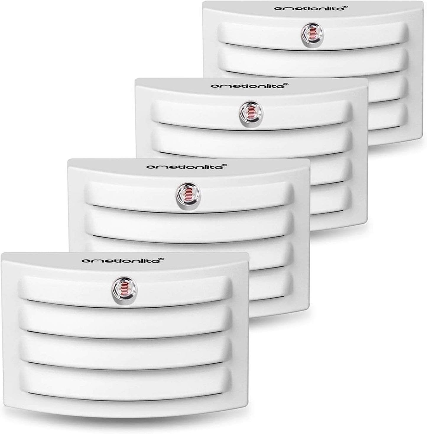 Plug-In Night Light, Glare Free Nightlight, Warm White LED, Dusk to Dawn Sensor, Bedroom, Bathroom, Hallway, Kitchen, Stairways, Corridor, Energy Efficient, Compact, UL Listed, 4 Pack