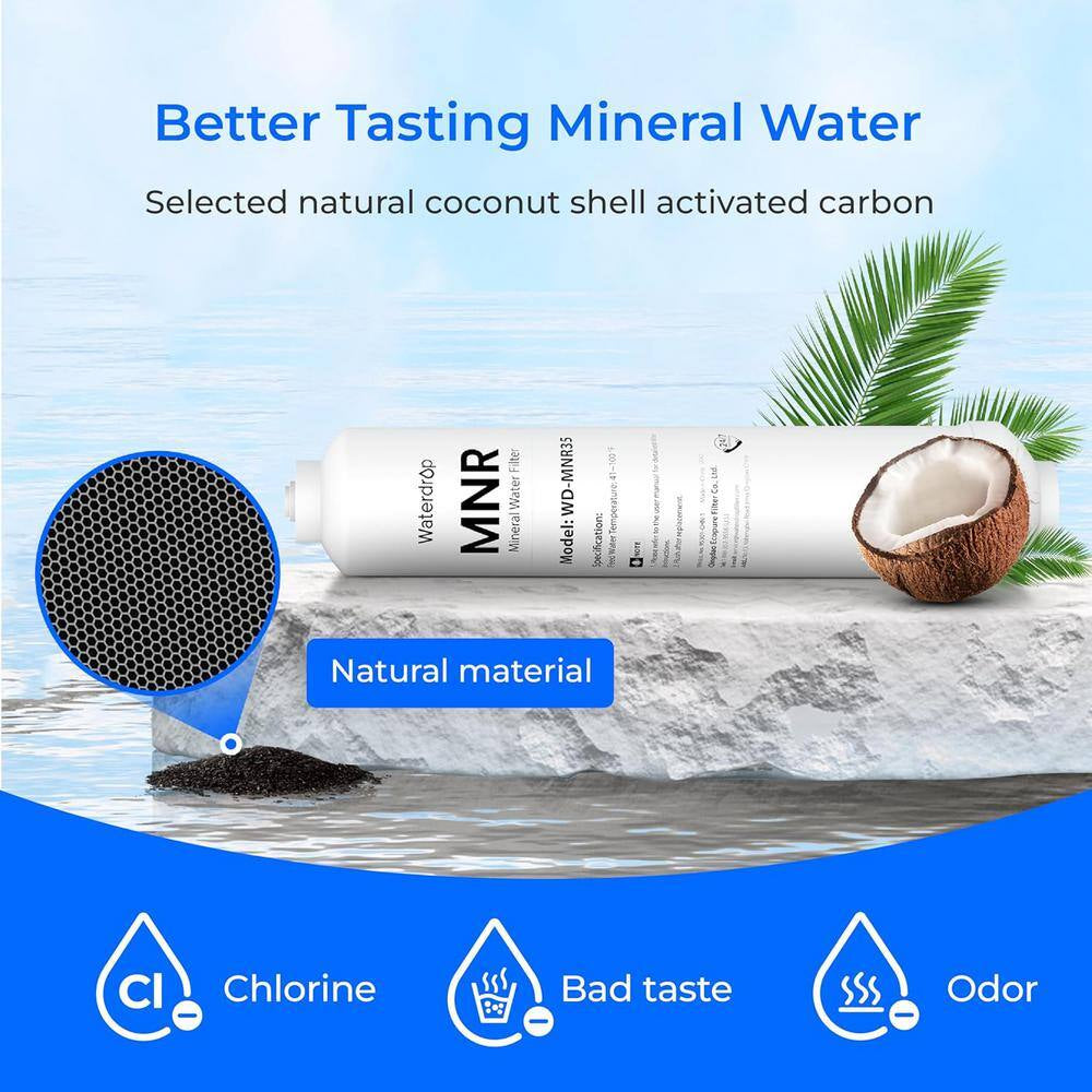 G2P600 Reverse Osmosis System, 7-Stage Tankless RO, under Sink RO System, Extra Remineralization Independent Filter