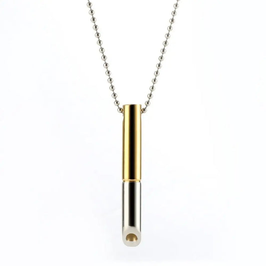 Stainless Steel Mindful Breathing Necklace for Anxiety Relief for Breathing Exercises Mindful Anapana Breathing Necklace