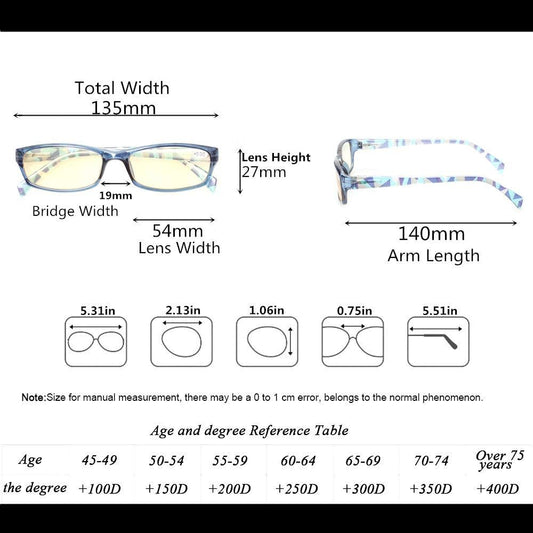 2 Pair Computer Glasses - Anti-Blue Glasses - Blue Light Blocking Reading Glasses for Women