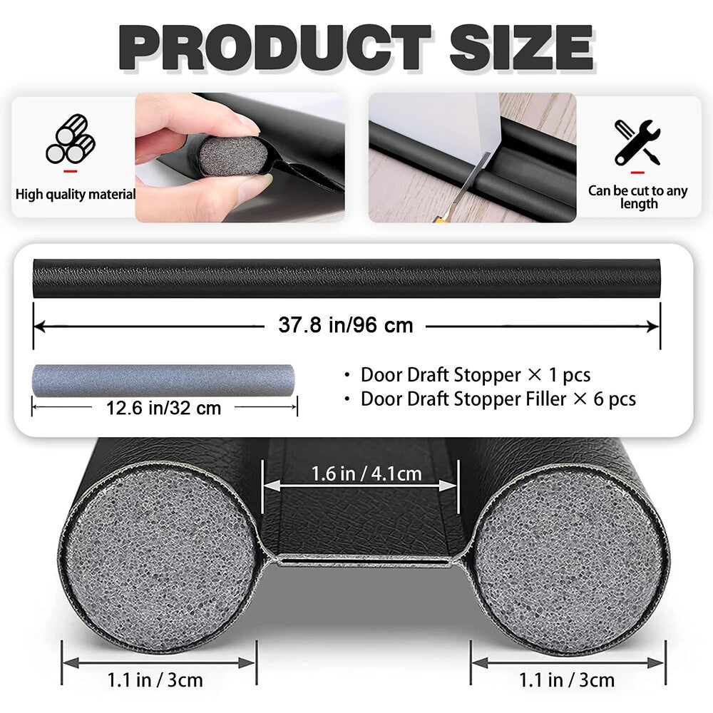 Door Bottom Seal Strip Stopper under Door Draft Guard Stopper Soundproof Strip