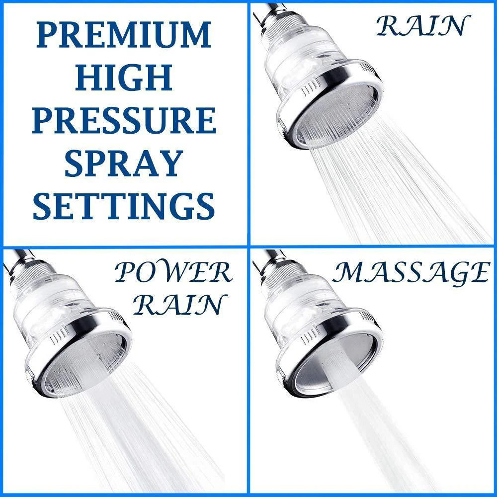 Water Softener Shower Head Filter Chlorine & Fluoride Filter Rain Showerhead