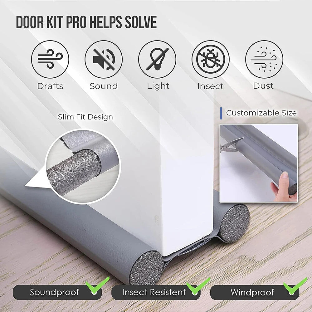 Door Bottom Seal Strip Stopper under Door Draft Guard Stopper Soundproof Strip